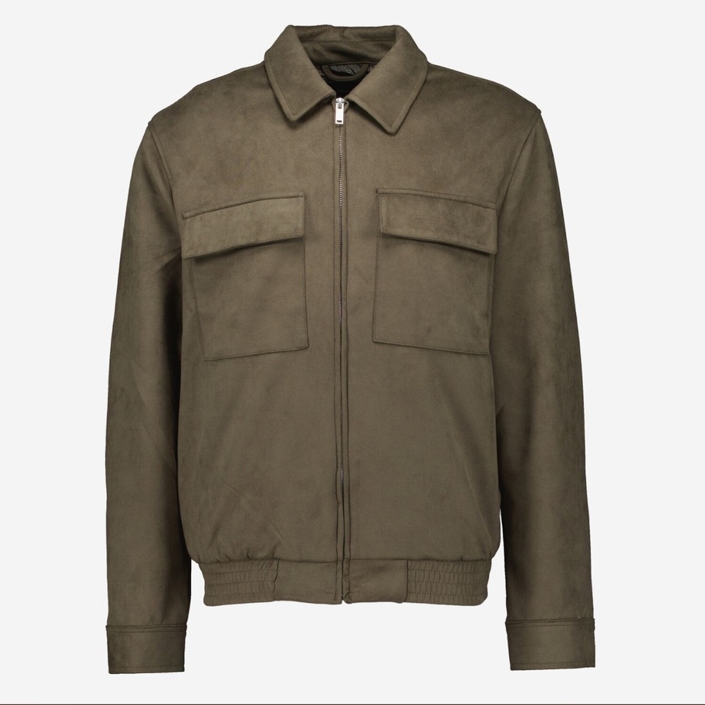 Porter & Ash Men's Brown Faux Suede Finish Jacket-size M (BNWT)